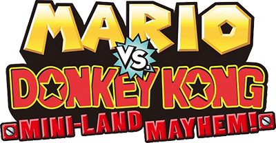 Mario vs. Donkey Kong Mini-Land Mayhem title screen for Nintendo DS